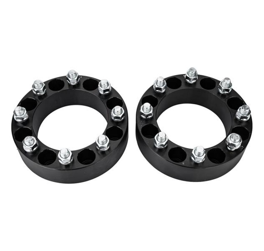 VLAOSCHI Black Forged 8x6.5 Wheel Spacers 2 Inch with 9/16 Studs Compatible with Dodge 8 Lug for 1994-2010 R-A-M 2500 3500 1975-1997 F250 F350 Only with 9/16 Lug | 1975-1986 C20 K20 C30 K30-2PC